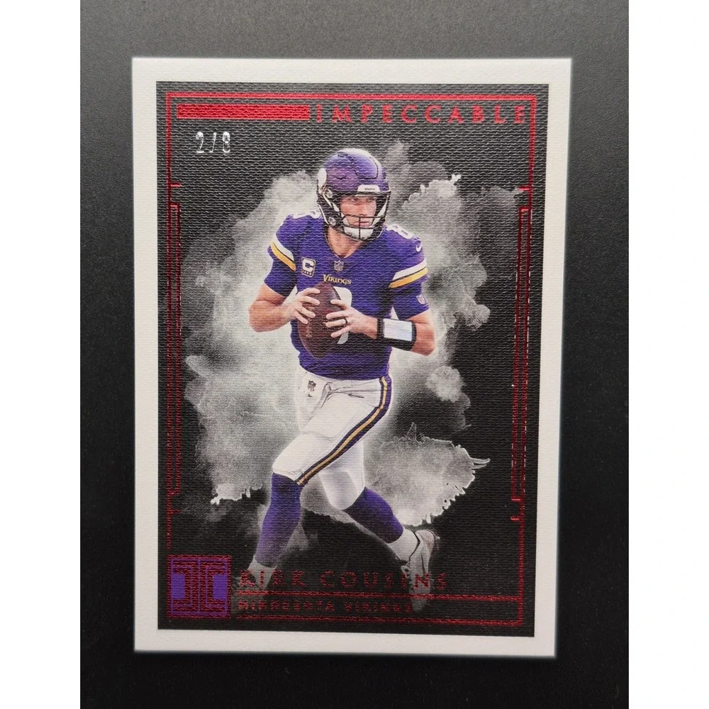 2019 Panini Impeccable Football Kirk Cousins #72 Ruby /8 Falcons Vikings Raiders